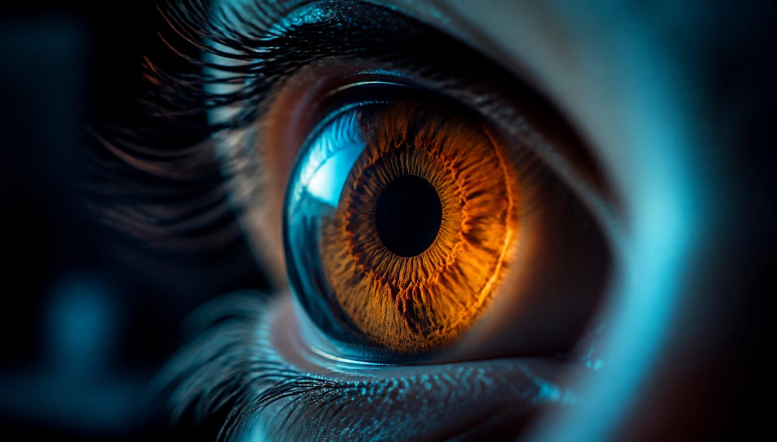 Nærbillede af øjet - intraokulær linseudskiftning